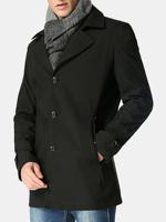 Business Casual Trench Coat Single Breasted Jacket for Men - thumbnail