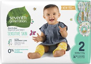 Seventh Generation Baby Diapers - Stage 2 ( 12 - 18 lbs) 4/36 ct