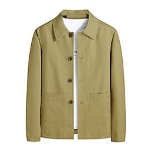 Men's Lightweight Jacket Summer Jacket Work Jacket Wearproof Soft Durable Family Gathering Casual Daily Office  Career Single Breasted One-button Turndown Office / Business Comfort Leisure Jacket miniinthebox