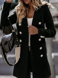 Maternity Double Breasted Notch Lapel Coats