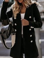 Maternity Double Breasted Notch Lapel Coats - thumbnail