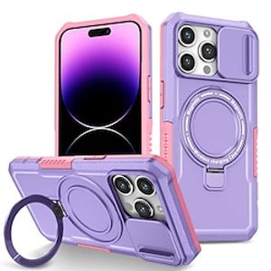 Phone Case For Apple iPhone 15 Pro Max Plus 14 13 12 11 Back Cover Support Wireless Charging Kickstand PC Lightinthebox