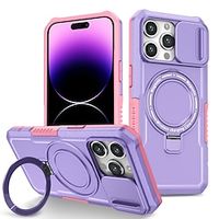 Phone Case For Apple iPhone 15 Pro Max Plus 14 13 12 11 Back Cover Support Wireless Charging Kickstand PC Lightinthebox - thumbnail