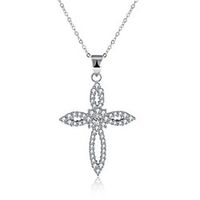 Women's Cubic Zirconia Pendant Necklace Geometrical Cross Fashion Imitation Diamond S925 Sterling Silver White 405 cm Necklace Jewelry 1pc For Gift Daily miniinthebox - thumbnail