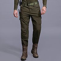 Men's Hiking Pants Trousers Hunting Pants Hiking Cargo Pants Dust Proof Quick Dry Breathable Wearproof Fall Spring Solid Colored Camo  Camouflage Cotton for CP Color Grey Khaki S M L XL XXL Lightinthebox - thumbnail