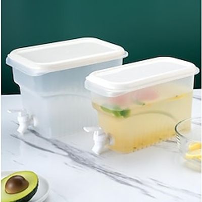 3L 5L Large-capacity Cold Kettle with Faucet Cold Drink Bucket Summer Household Fruit Tea Refrigerator Ice Kettle Lightinthebox