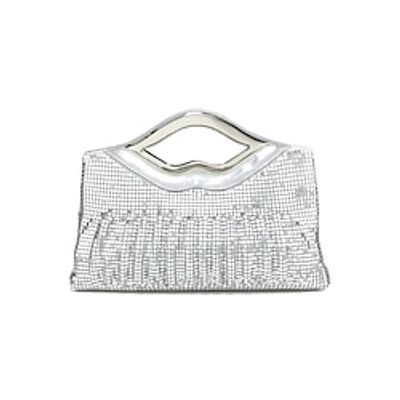 Women's Tote Evening Bag Polyester Alloy Daily Wedding Party Zipper Chain Solid Color Silver Black Gold Lightinthebox