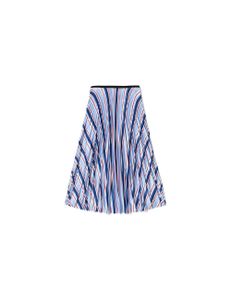 Womulticolour Striped Pleated Skirt