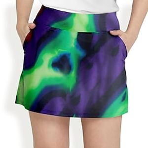 Women's Tennis Skirts Golf Skirts Breathable Quick Dry Moisture Wicking Tennis Clothing Golf Apparel Regular Fit 2 in 1 Golf Tee Pocket Printed Summer Tennis Golf Pickleball Lightinthebox