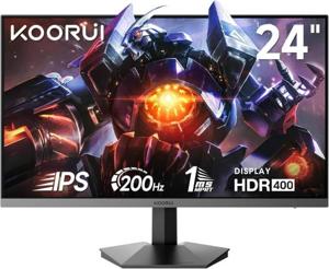 KOORUI, 24-Inch, Gaming Monitor, IPS FHD 1920 x 1080 200Hz 1ms, G2411P