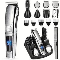 Hair Clipper Waterproof Beard Trimmer for Men - Includes Nose Hair Trimmer Body Shaver and Grooming Kit - Perfect Gift for Father's Day Lightinthebox - thumbnail