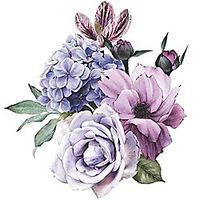 peony flower wall stickers romantic floral wall decals girls bedroom living room wall art home decor (blue purple) Lightinthebox - thumbnail
