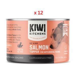 Kiwi Kitchens King Salmon Topper for Supplemental Feeding Canned Wet Dog Food 170G Pack Of 12