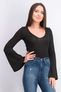 Womens Plain Charli Bodysuit  Black