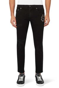 Embroidered Logo Skinny Jeans