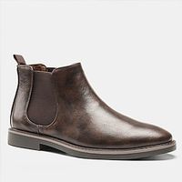 Men's Boots Chelsea Boots Walking Casual Daily Leather Comfortable Booties / Ankle Boots Loafer Black Brown Coffee Spring Fall miniinthebox - thumbnail