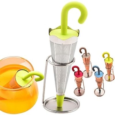 Reusable Umbrella Tea Infuser with Drip Tray for Tea Cups Mugs and Teapots Stainless Steel Fine Mesh Tea Strainer with Silicone Lid for Loose Tea Lightinthebox Reusable Umbrella Tea Infuser with Drip Tray for Tea Cups Mugs and Teapots Stainless Steel Fine Mesh Tea Strainer with Silicone Lid for Loose Tea Lightinthebox