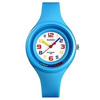 Fashion Analog Quartz Watch for Girl Women and Child Plastic Case Rubber Band 50M Waterproof Simple Design Casual Dress Watch, Multiple Colour (Light Blue) Lightinthebox - thumbnail