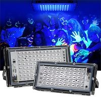 2pcs 1pcs Led UV Floodlight 110V 220V Party Light 395nm 365nm Waterproof Ultraviolet Fluorescent Stage Lamp with USEU Plug Lightinthebox - thumbnail