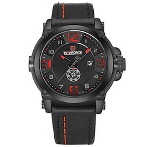 NAVIFORCE Top Luxury Brand Men Sports Military Quartz Watch Man Analog Date Clock Leather Strap Wristwatch Relogio Masculino Lightinthebox