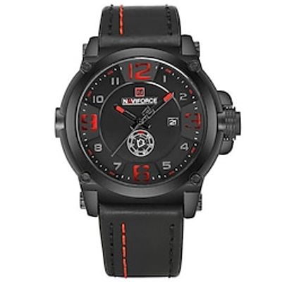 NAVIFORCE Top Luxury Brand Men Sports Military Quartz Watch Man Analog Date Clock Leather Strap Wristwatch Relogio Masculino Lightinthebox