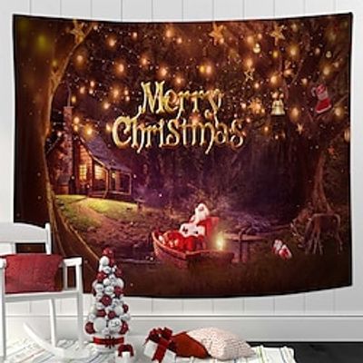 Christmas Decoration Hanging Tapestry Wall Art Xmas Large Tapestry Mural Decor Photograph Backdrop Blanket Curtain Home Bedroom Living Room Decoration miniinthebox
