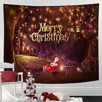 Christmas Decoration Hanging Tapestry Wall Art Xmas Large Tapestry Mural Decor Photograph Backdrop Blanket Curtain Home Bedroom Living Room Decoration miniinthebox - thumbnail