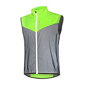 WOSAWE Men's Sleeveless Cycling Vest Green Patchwork Bike Windproof Breathable Sports Patchwork Clothing Apparel Lightinthebox