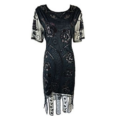 The Great Gatsby 1920s Vintage The Great Gatsby Vacation Dress Summer Flapper Dress Party Costume Masquerade Prom Dress Women's Sequins Tassel Fringe Sequin Costume Black  Rainbow  Beige Vintage Lightinthebox
