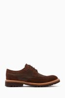 Brogue Derby Shoes in Suede & Leather - thumbnail