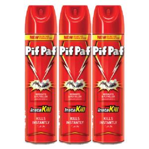 Pif Paf Mosquito And Fly Killer Red 3 x 400 ml