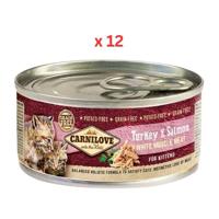 Carnilove Turkey & Salmon For Kittens (Wet Food Cans) 12x100g