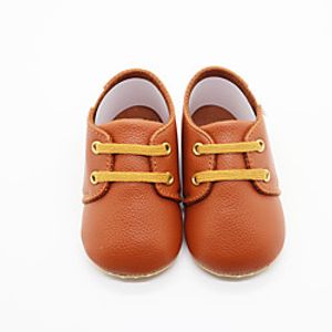 Boys' Girls' Flats Baby Shoes Lightweight First Walkers PU Casual / Daily Sporty Look Infants(0-9m) Daily Red Pink Black Spring Summer / Rubber miniinthebox
