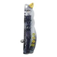 Swooosh Cat In Denim Nylon Safe Collar - Purple - thumbnail