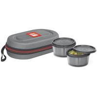 Milton Nutri Stainless Steel Insulated Tiffin Set 640ml Set Of 2 Containers - Grey MT_NTS640_GY