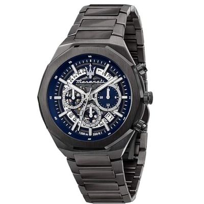 Maserati Stile 45mm Chr Blue+D.Gun Dial Br D.Gun Men'S Watch - R8873642012