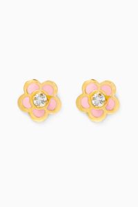 Flower Diamond Stud Earrings in 18kt Yellow Gold
