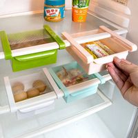 Plastic Kitchen Fridge Storage Rack Freezer Shelf Holder Kitchen Organization Moving Box