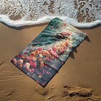 Beach Towel 100% Micro Fiber Summer Beach Blankets Throws 3D Print Comfy Blankets Lightinthebox - thumbnail