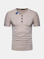 Buttons Half Cardigans Casual T Shirt