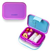 Eazy Kids 4 Compartment Bento Lunch Box - Mat Pink