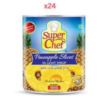 Super Chef Pineapple Slice In Light Syrup 565Gm (Pack Of 24)