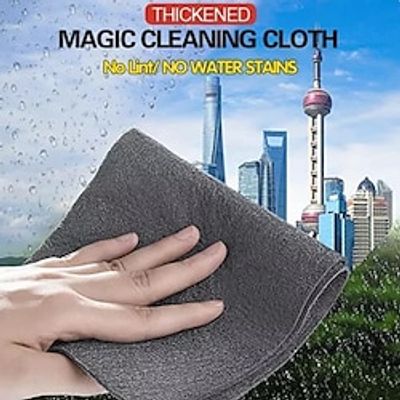 Glass Eraser Special Rag, No Trace, No Shedding, Magic Cloth, No Water Print, Thickened Absorbent Cloth, Household Eraser Mirror Artifact, Cleaning Supplies, Cleaning Tool, Kitchen Utensils miniinthebox