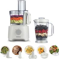 Kenwood Food Processor 800W Multi-Functional with Reversible Stainless Steel Disk, Blender, Whisk, Dough Maker, Citrus Juicer FDP303WH White