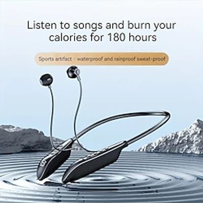 Wireless Neck-mounted Sports Audio Headphones Led Hd Digital Display Built-in High-capacity Battery Non-invasive Semi-in-ear Headphones Waterproof And Sweatproof Lightinthebox Wireless Neck-mounted Sports Audio Headphones Led Hd Digital Display Built-in High-capacity Battery Non-invasive Semi-in-ear Headphones Waterproof And Sweatproof Lightinthebox