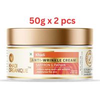 Khadi Organique Anti Wrinkle Cream ( Saffron & Pappaya) 50g (Pack Of 2)