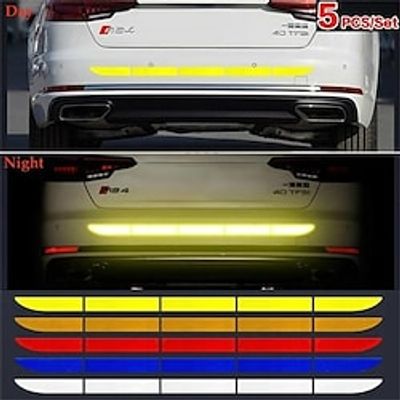5pcsset Car Reflective Stickers Waterproof Car Warning Sticker Reflective Tape Car Decals Stickers Car Trunk Body Auto Accessories Lightinthebox