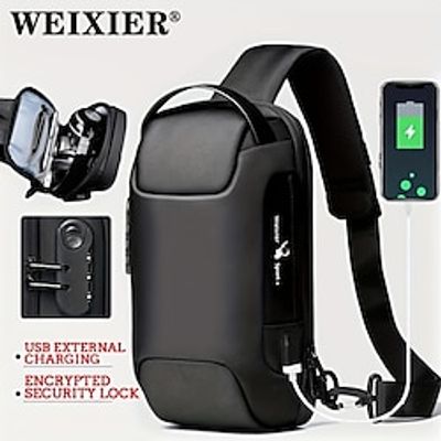 Men's Waterproof Oxford Waist Bag Chest Bag Pack with USB Charging Lock Crossbody Bag Anti-theft Sling Shoulder Bags Messenger For Male Lightinthebox Men's Waterproof Oxford Waist Bag Chest Bag Pack with USB Charging Lock Crossbody Bag Anti-theft Sling Shoulder Bags Messenger For Male Lightinthebox