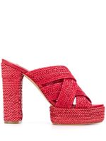 Casadei woven strappy sandals - Red - thumbnail