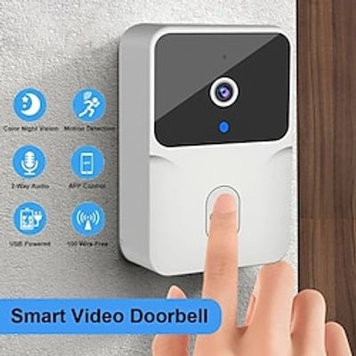 WiFi Video Doorbell Wireless HD Camera PIR Motion Detection IR Alarm Security Smart Home Door Bell WiFi Intercom for Home miniinthebox